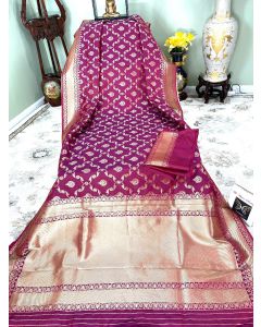 Banaras Fancy Silk in Magenta